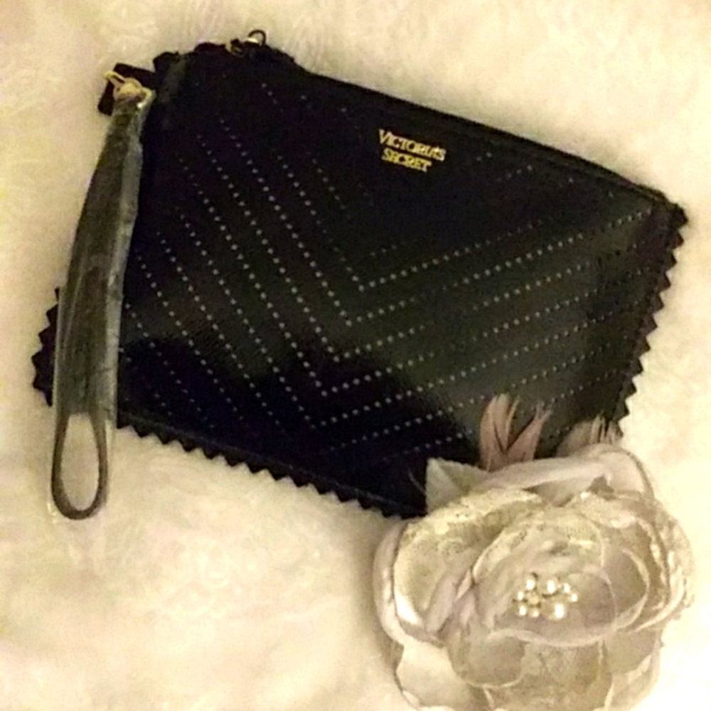 VS Black Laser Cutout Wristlet